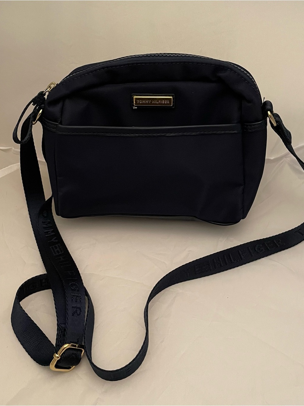 Tommy Hilfiger Navy Small Crossbody‎  Bag with Gold Plaque
